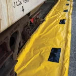 Plastic Pellet Portable Containment Berm for Trains