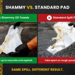 Shammy vs standard spill pad