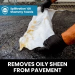 remove oily sheen from pavement shammy towels